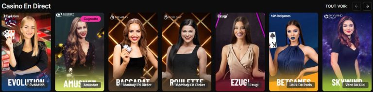 Horus Casino jeux live